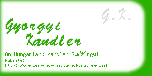 gyorgyi kandler business card